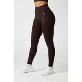 SIGNATURE SEAMLESS LEGGINGS - CHOCOLATE BROWN